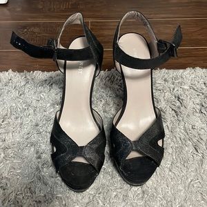 Nine West black platforms